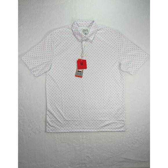 Greg Norman ML75 Play Drive Golf Polo River Drive White Size Medium NWT - Picture 2 of 9
